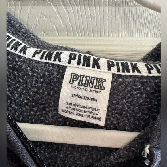 PINK full zip up hoodie - Picture 2 of 5